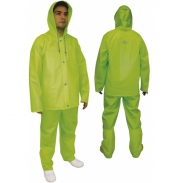 IMPERMEABLE CONJUNTO DE 2 PIEZAS. ALTA VISIBILIDAD. ROJO Y VERDE.
