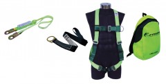 KIT CONTRA CAIDA ALTURAS PUNTO FIJO BANDA DE POLIESTER NEGRA
